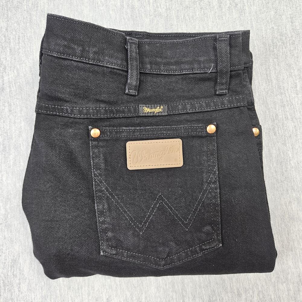 Wrangler Jeans Mens 36x32 Black Cowboy Cut Active Flex Stretch Denim